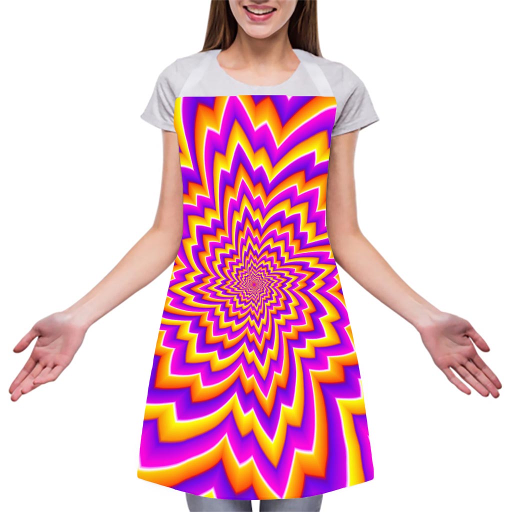 Yellow Expansion Moving Optical Illusion Adjustable Apron