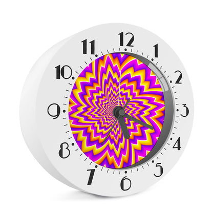 Yellow Expansion Moving Optical Illusion Alarm Clock