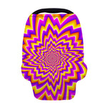 Yellow Expansion Moving Optical Illusion Baby Seat Cover