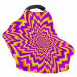 Yellow Expansion Moving Optical Illusion Baby Seat Cover