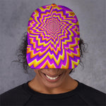 Yellow Expansion Moving Optical Illusion Baseball Cap