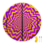 Yellow Expansion Moving Optical Illusion Basketball