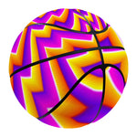 Yellow Expansion Moving Optical Illusion Basketball