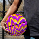 Yellow Expansion Moving Optical Illusion Basketball
