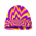 Yellow Expansion Moving Optical Illusion Beanie