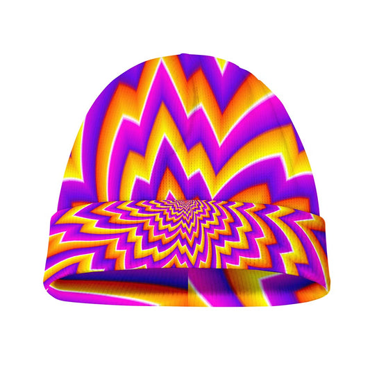 Yellow Expansion Moving Optical Illusion Beanie