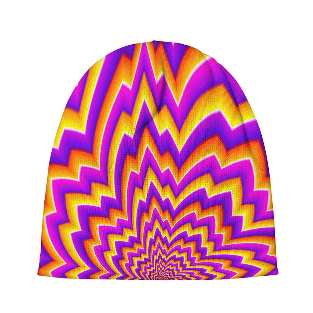 Yellow Expansion Moving Optical Illusion Beanie