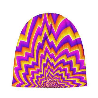 Yellow Expansion Moving Optical Illusion Beanie