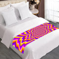Yellow Expansion Moving Optical Illusion Bed Runner