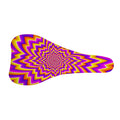 Yellow Expansion Moving Optical Illusion Bicycle Seat Cover