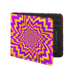 Yellow Expansion Moving Optical Illusion Bifold Wallet
