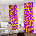 Yellow Expansion Moving Optical Illusion Blackout Grommet Curtains