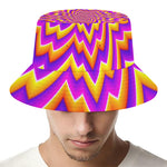 Yellow Expansion Moving Optical Illusion Bucket Hat