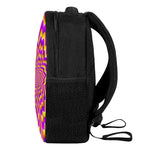 Yellow Expansion Moving Optical Illusion Casual Backpack