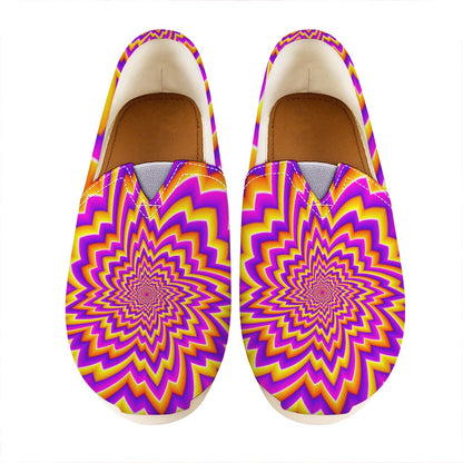 Yellow Expansion Moving Optical Illusion Casual Shoes
