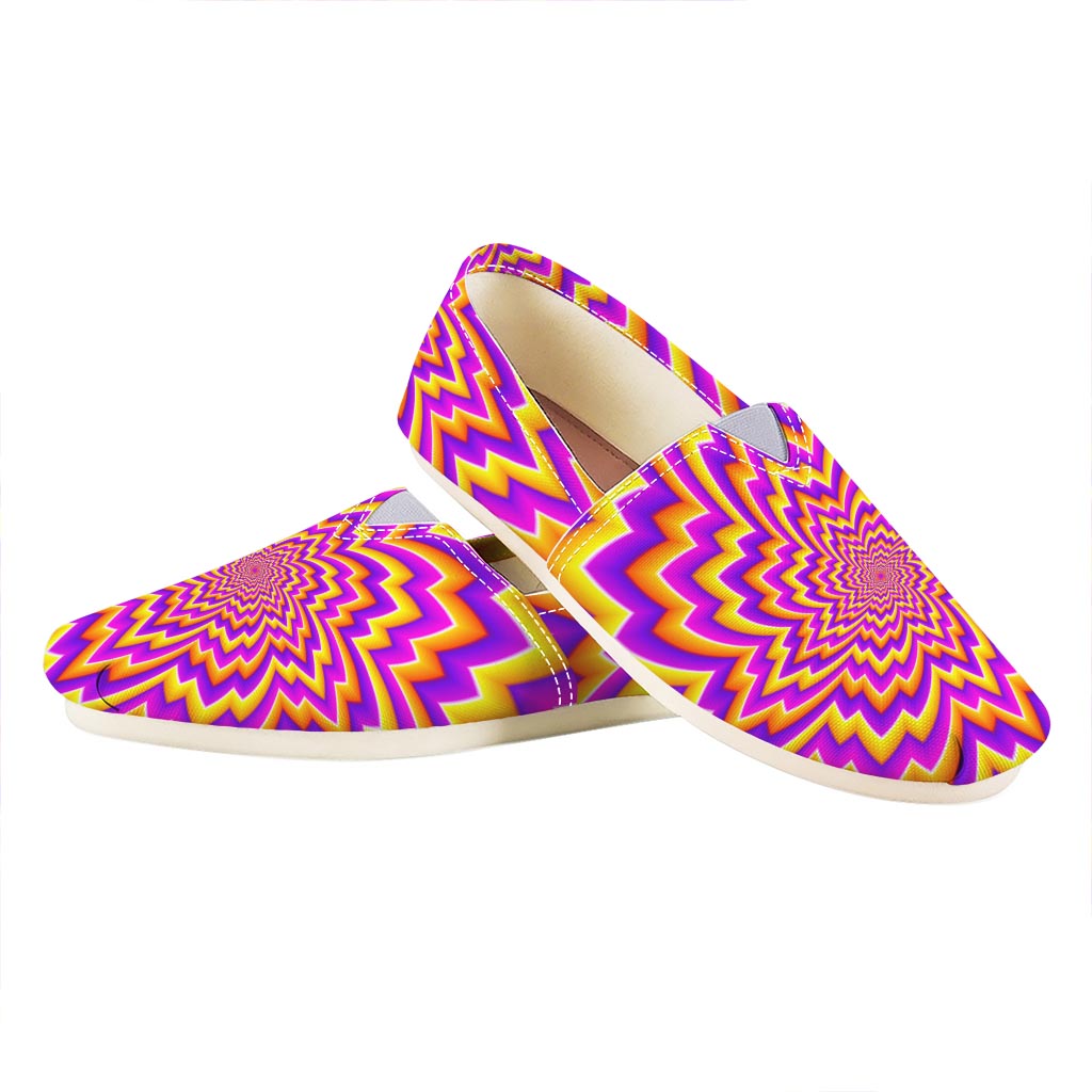 Yellow Expansion Moving Optical Illusion Casual Shoes