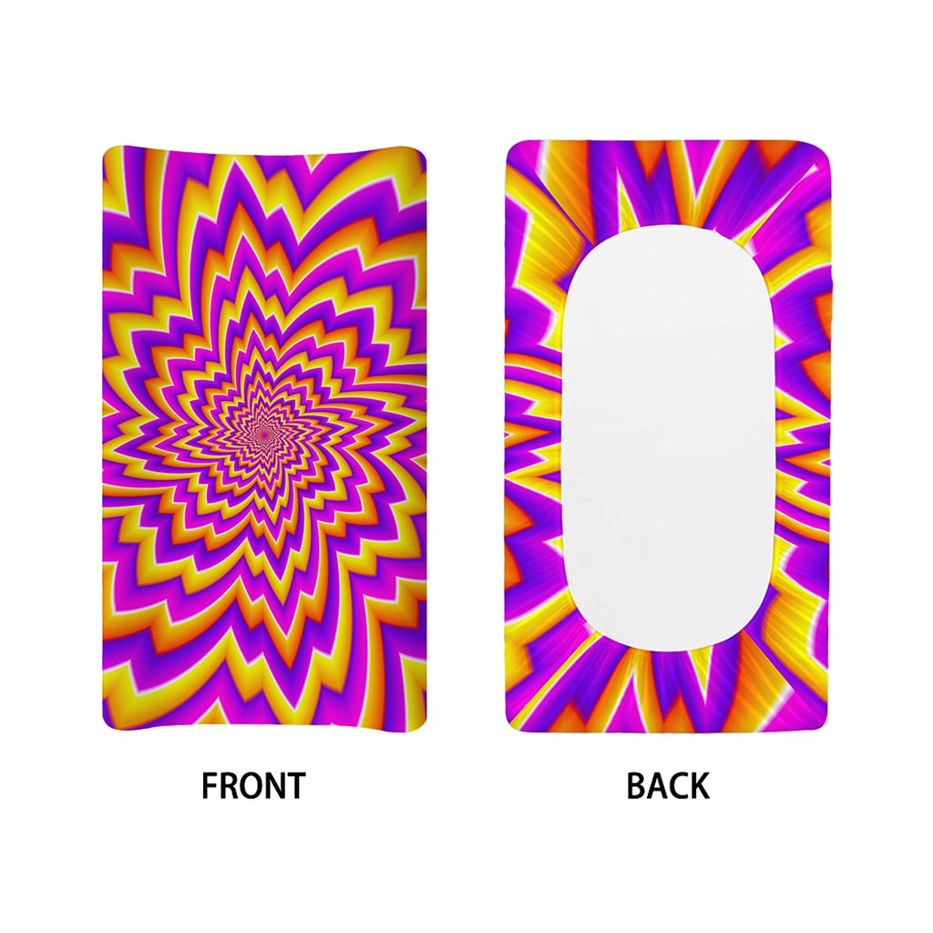Yellow Expansion Moving Optical Illusion Changing Pad Cover