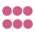 Yellow Expansion Moving Optical Illusion Coaster Set