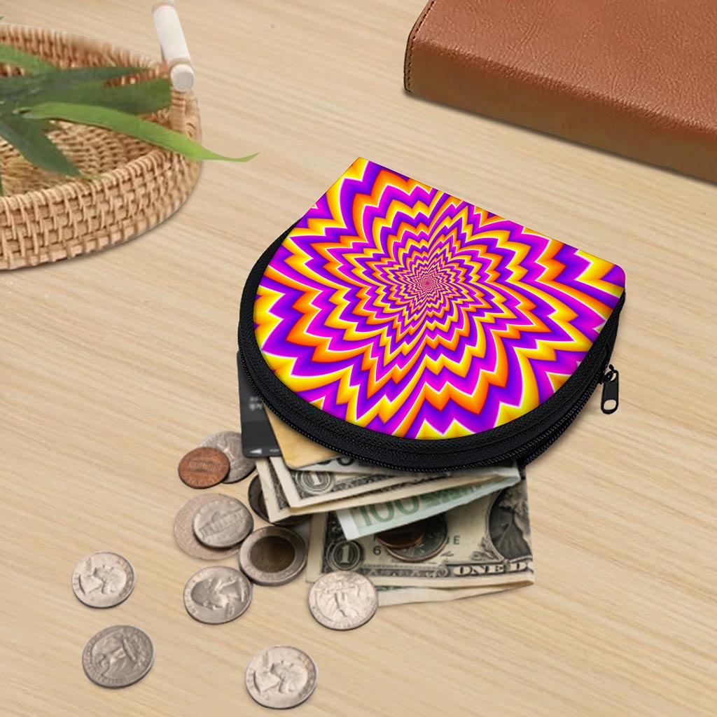 Yellow Expansion Moving Optical Illusion Coin Purse