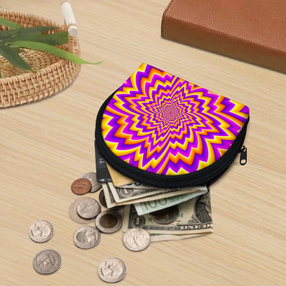 Yellow Expansion Moving Optical Illusion Coin Purse