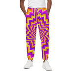 Yellow Expansion Moving Optical Illusion Cotton Pants