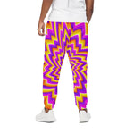 Yellow Expansion Moving Optical Illusion Cotton Pants