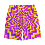 Yellow Expansion Moving Optical Illusion Cotton Shorts