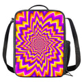 Yellow Expansion Moving Optical Illusion Crossbody Lunch Bag