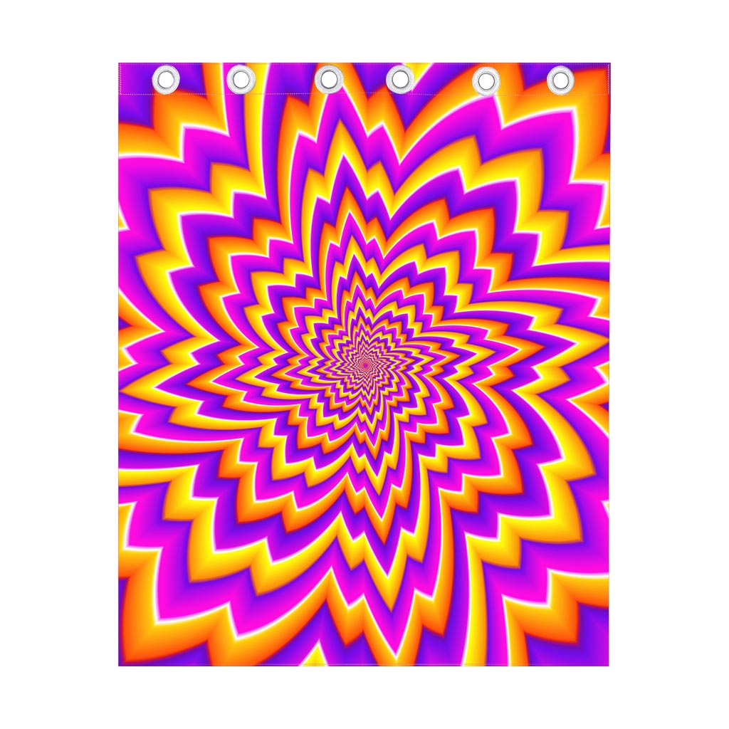 Yellow Expansion Moving Optical Illusion Curtain