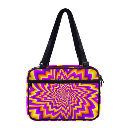 Yellow Expansion Moving Optical Illusion Double Strap Bible Bag