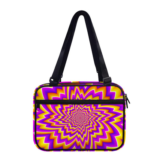 Yellow Expansion Moving Optical Illusion Double Strap Bible Bag