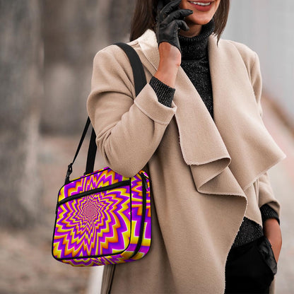 Yellow Expansion Moving Optical Illusion Double Strap Bible Bag