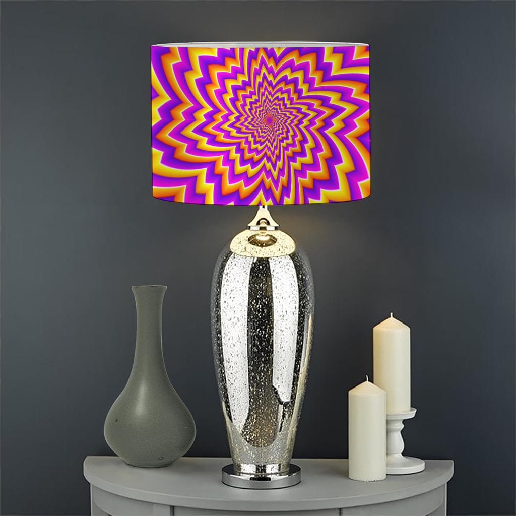 Yellow Expansion Moving Optical Illusion Drum Lamp Shade