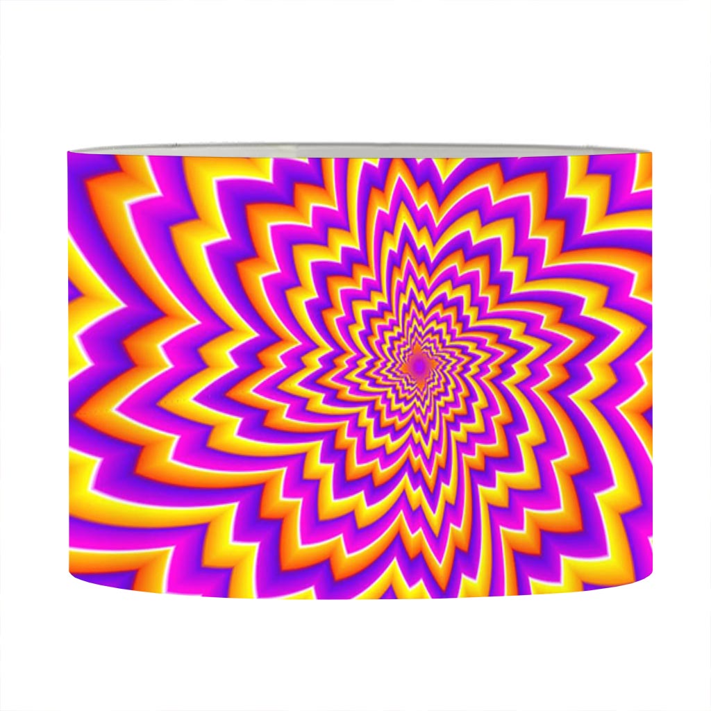 Yellow Expansion Moving Optical Illusion Drum Lamp Shade