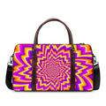 Yellow Expansion Moving Optical Illusion Duffel Bag