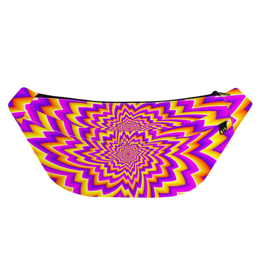 Yellow Expansion Moving Optical Illusion Fanny Pack