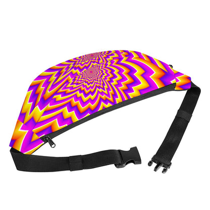 Yellow Expansion Moving Optical Illusion Fanny Pack