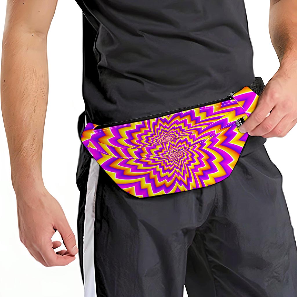 Yellow Expansion Moving Optical Illusion Fanny Pack