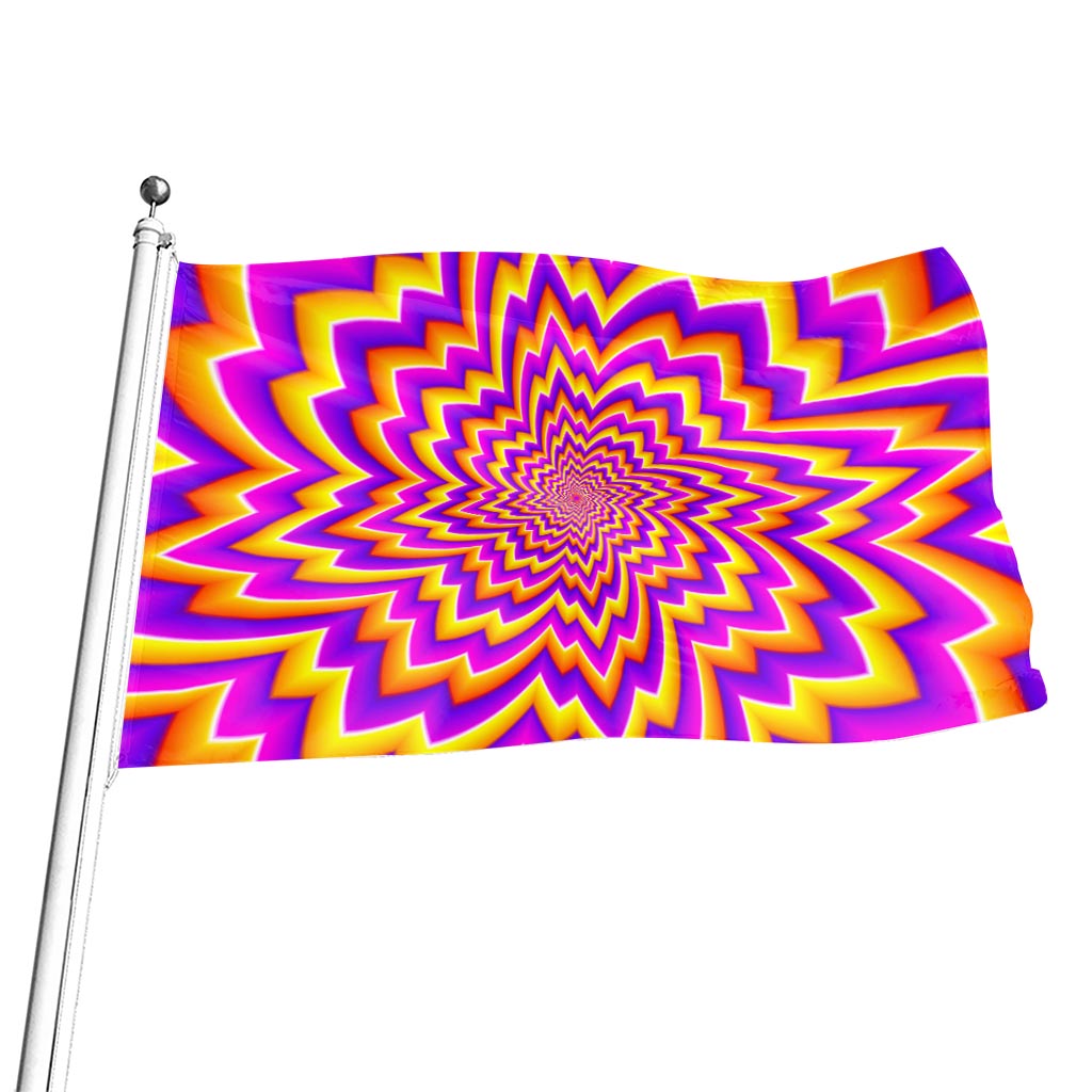 Yellow Expansion Moving Optical Illusion Flag