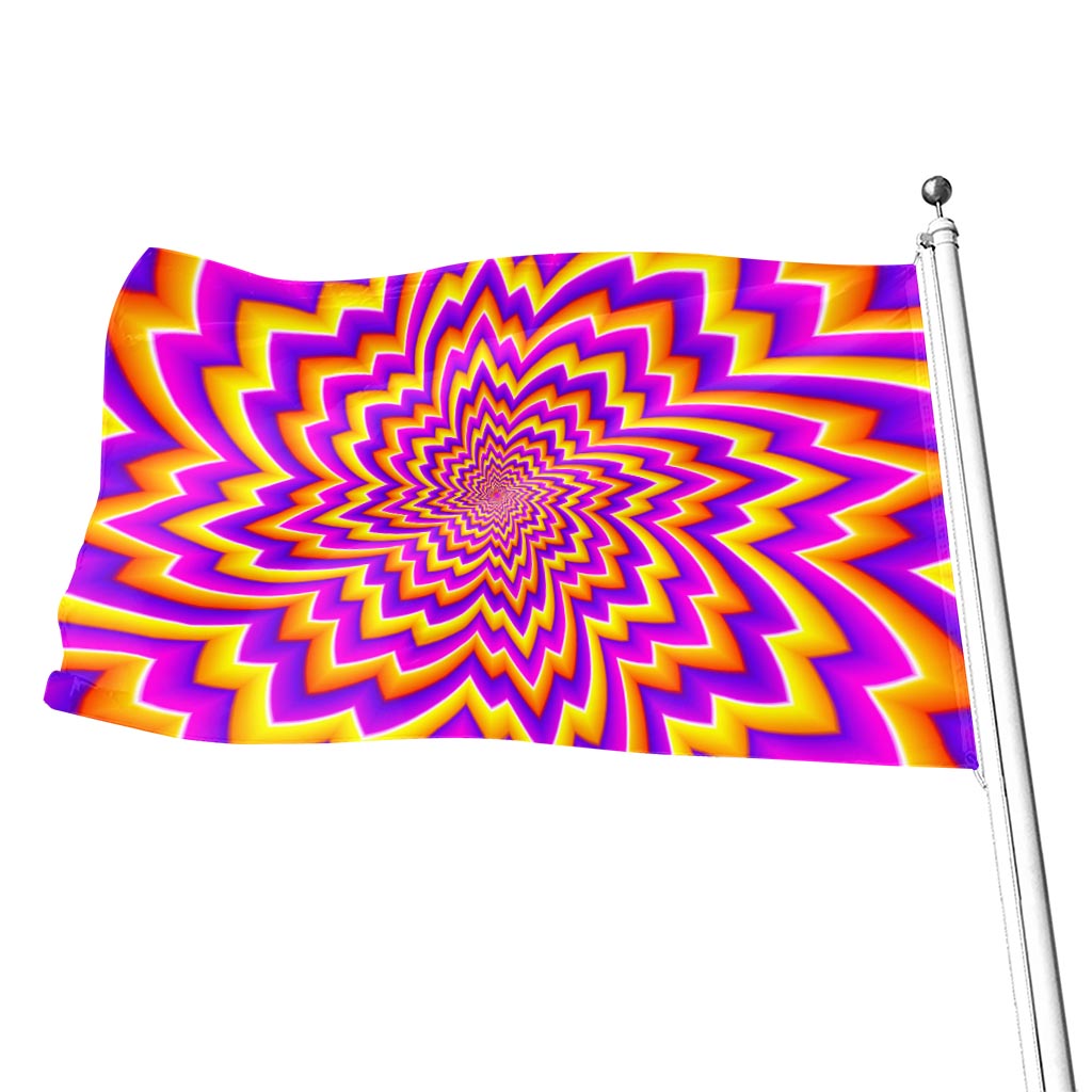 Yellow Expansion Moving Optical Illusion Flag