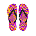 Yellow Expansion Moving Optical Illusion Flip Flops
