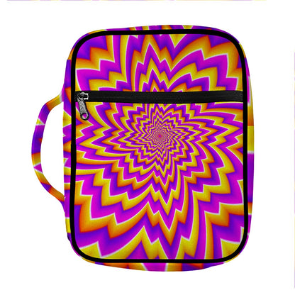 Yellow Expansion Moving Optical Illusion Front Pocket Bible Bag