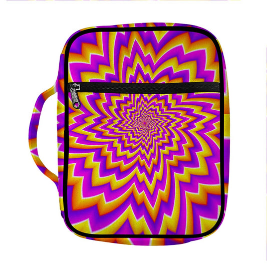 Yellow Expansion Moving Optical Illusion Front Pocket Bible Bag