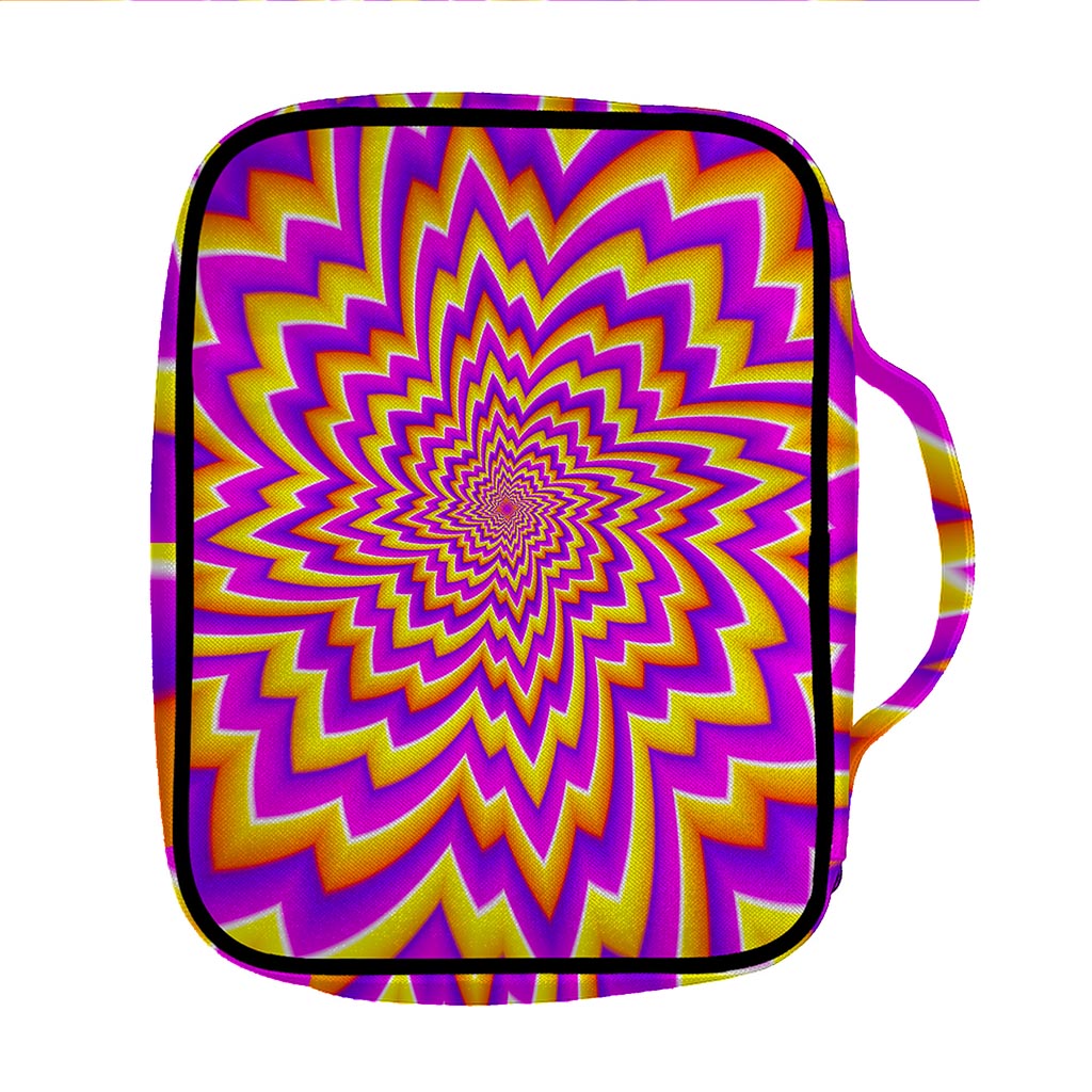 Yellow Expansion Moving Optical Illusion Front Pocket Bible Bag
