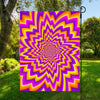 Yellow Expansion Moving Optical Illusion Garden Flag