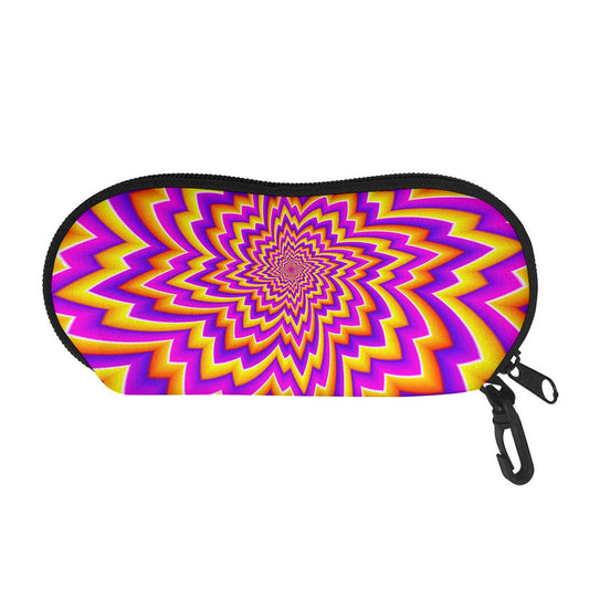Yellow Expansion Moving Optical Illusion Glasses Case
