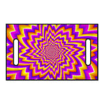 Yellow Expansion Moving Optical Illusion Golf Cart Seat Cover