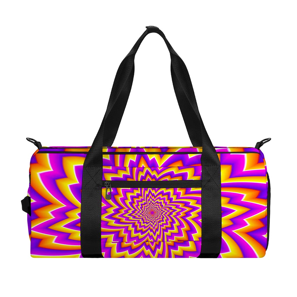 Yellow Expansion Moving Optical Illusion Gym Bag