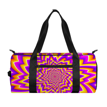 Yellow Expansion Moving Optical Illusion Gym Bag