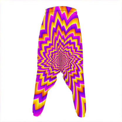 Yellow Expansion Moving Optical Illusion Hammer Pants